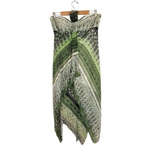 Vintage Max And Cleo Size 10 Large 100% Silk Handkerchief Dress Halter Y2K Fairy